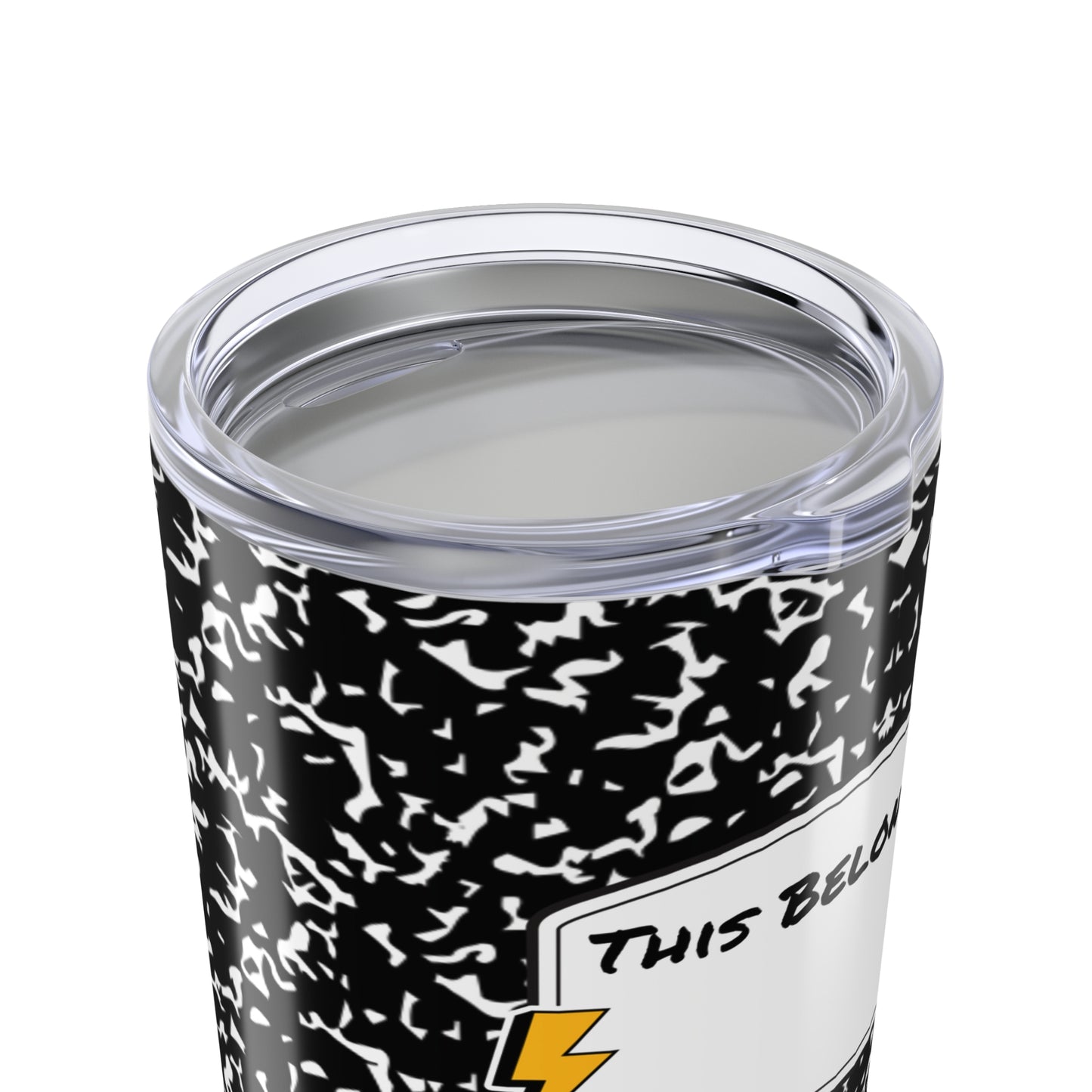 Composition Book Style Coffee Tea Tumbler (Customize and Personalizable)