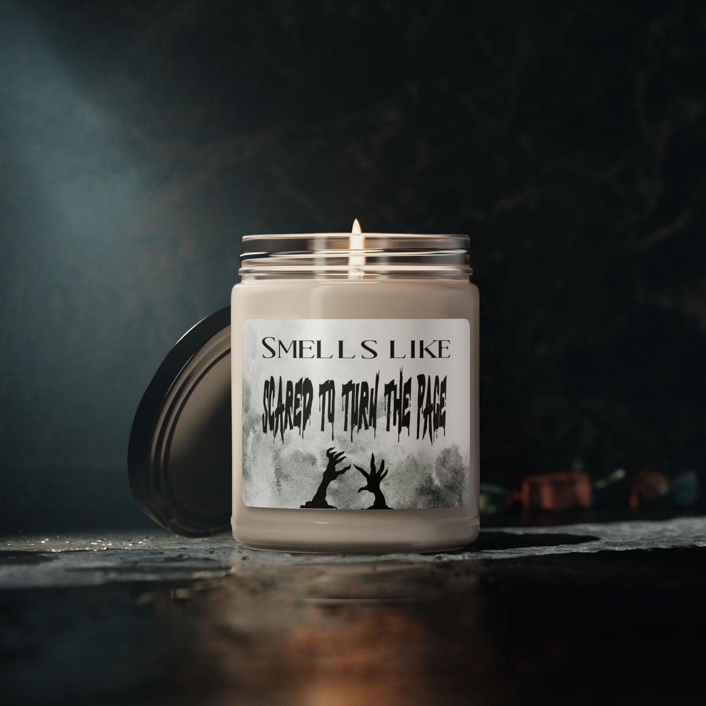 Smells Like Scared to Turn the Page Coconut and Cardamom Scented Soy Candle