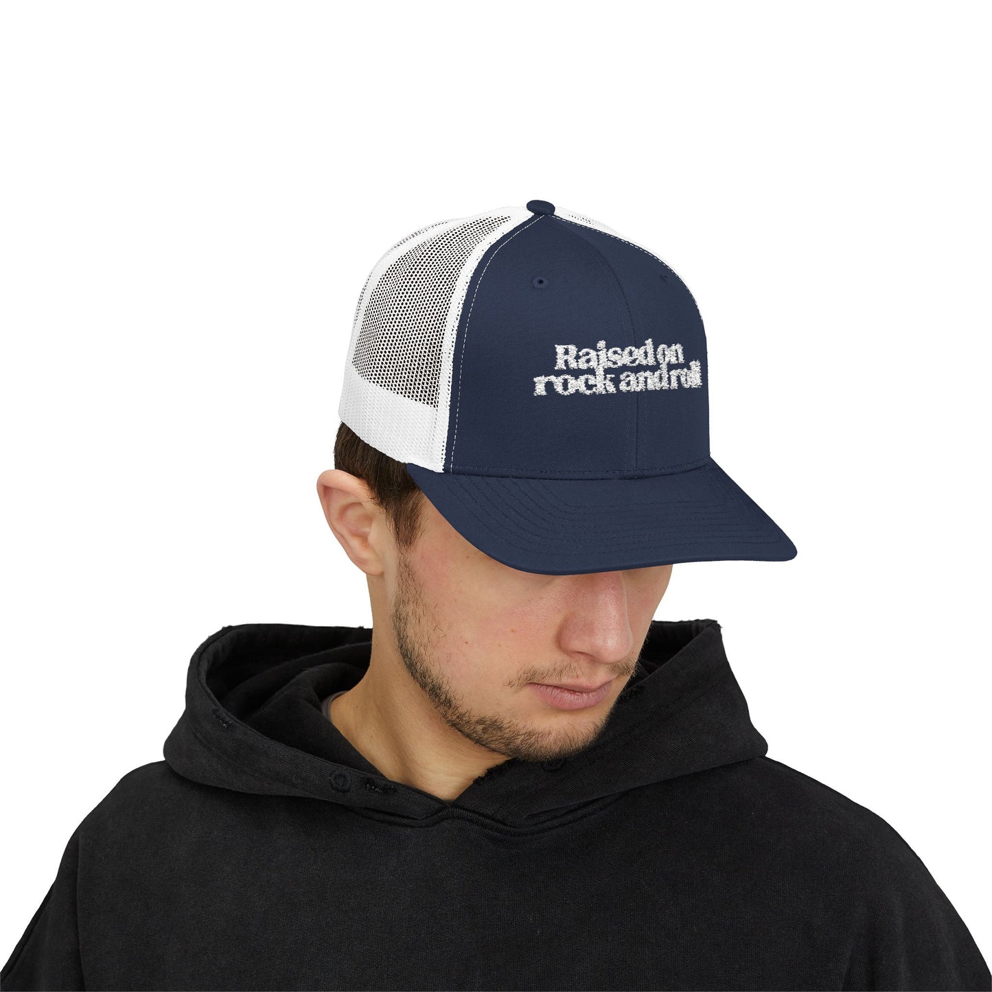 Raised on Rock and Roll Snapback Trucker Cap - Casual Style for Music Lovers