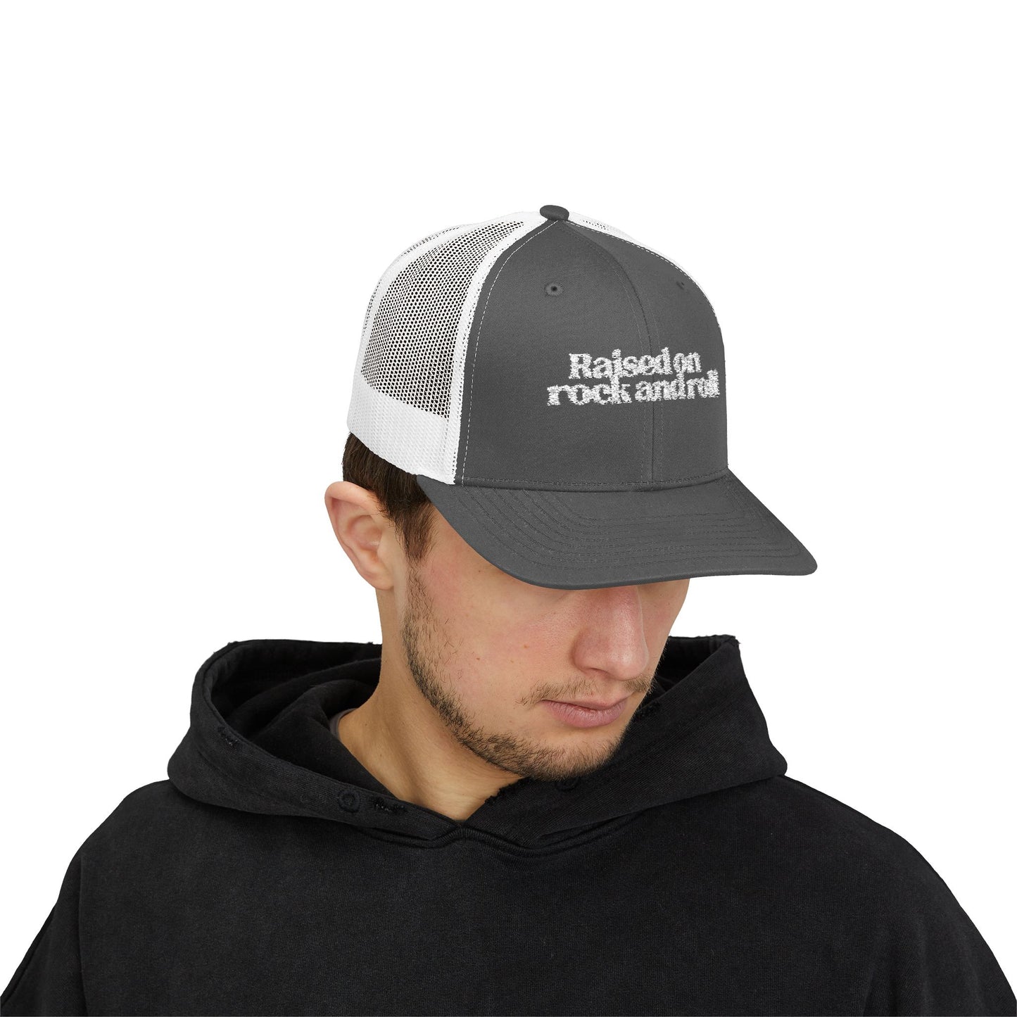 Raised on Rock and Roll Snapback Trucker Cap - Casual Style for Music Lovers