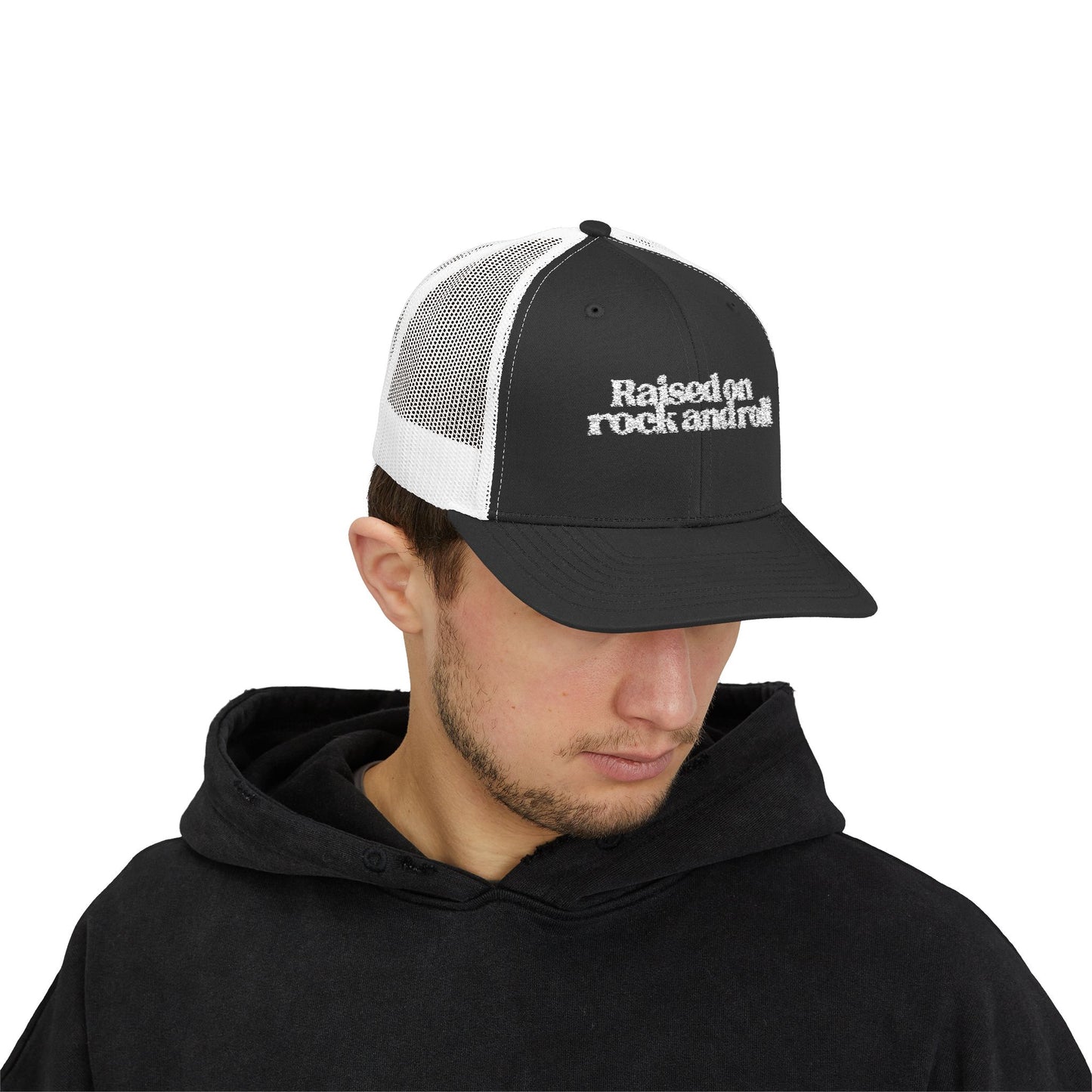 Raised on Rock and Roll Snapback Trucker Cap - Casual Style for Music Lovers