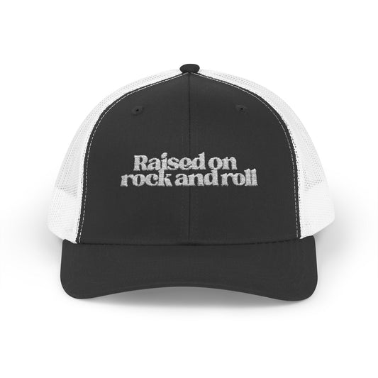Raised on Rock and Roll Snapback Trucker Cap - Casual Style for Music Lovers