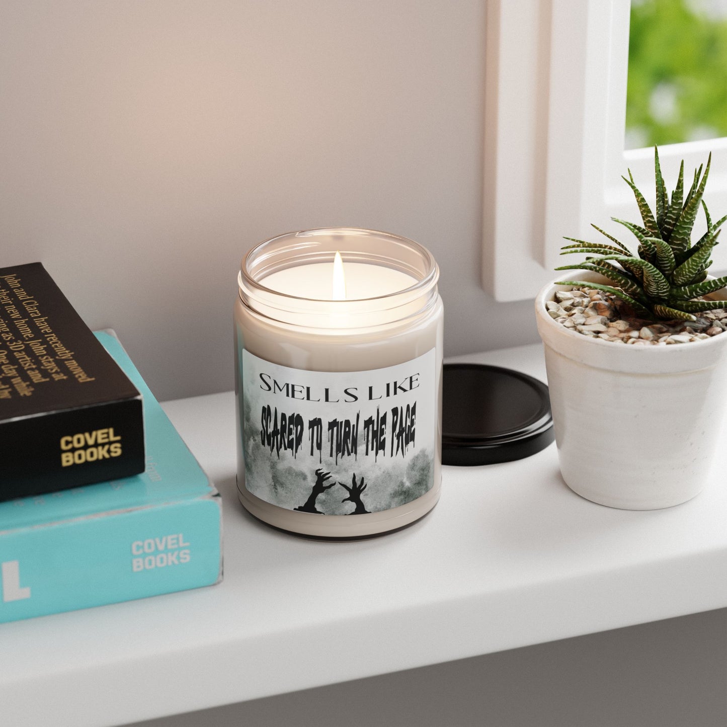 Smells Like Scared to Turn the Page Coconut and Cardamom Scented Soy Candle