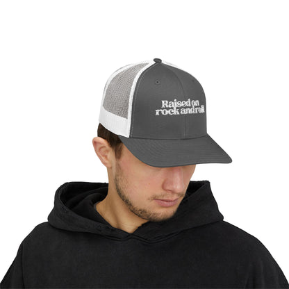 Raised on Rock and Roll Snapback Trucker Cap - Casual Style for Music Lovers
