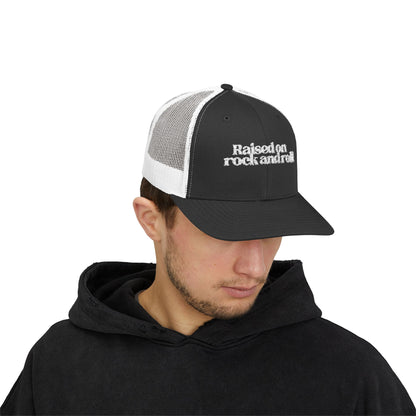 Raised on Rock and Roll Snapback Trucker Cap - Casual Style for Music Lovers