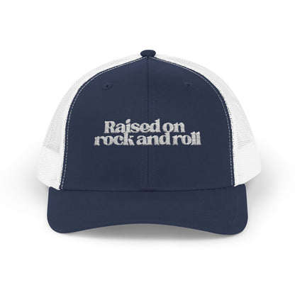 Raised on Rock and Roll Snapback Trucker Cap - Casual Style for Music Lovers